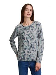 BETTY & CO Koszulka w kolorze szaro-granatowo-miętowym rozmiar: S. Niebieskie bluzki damskie Betty & Co., s, bez wzorów, bez kołnierzyka, bez ramiączek. Za 65.54 zł.