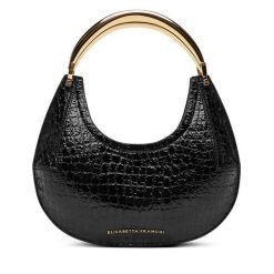 Torebka Elisabetta Franchi. Czarne torebki klasyczne damskie Elisabetta Franchi, bez wzorów, bez dodatków. Za 1,909.00 zł.
