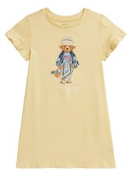 Polo Ralph Lauren Sukienka codzienna 312A11770001 Żółty Regular Fit. Żółte sukienki dziewczęce Polo Ralph Lauren, bez wzorów, z bawełny, bez ramiączek. Za 438.99 zł.