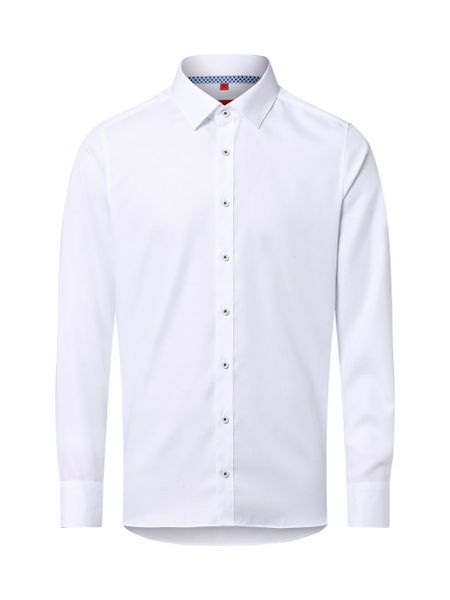 Finshley & Harding koszula biznesowa Mężczyźni Slim Fit Bawełna biały, 45. Białe koszule męskie Finshley & Harding, m, bez wzorów, z bawełny, bez kołnierzyka, bez ramiączek. Za 159.95 zł.