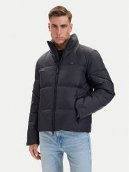 Calvin Klein Kurtka puchowa LV04LH502G Czarny Regular Fit. Czarne kurtki męskie CALVIN KLEIN, l, bez wzorów, z puchu, bez kaptura. Za 1,099.00 zł.