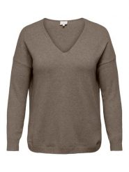 ONLY Carmakoma Sweter w kolorze beżowym rozmiar: XS-40/42. Brązowe swetry klasyczne damskie Only Carmakoma, xs, bez kołnierzyka. Za 99.95 zł.