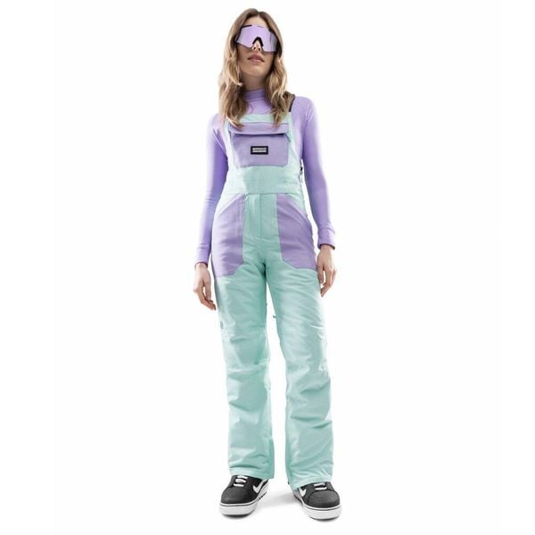 Spodnie snowboardowe z szelkami damskie B1-W Lenk. Zielone spodnie materiałowe damskie SIROKO, bez wzorów, sportowe. W wyprzedaży za 401.00 zł.