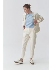 TATUUM Spodnie w kolorze kremowym rozmiar: 44. Brązowe spodnie materiałowe damskie Tatuum, bez wzorów, z bawełny, z podwyższonym stanem. Za 140.53 zł.