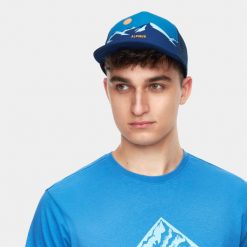 Czapka z daszkiem Alpinus Carpathia. Niebieskie czapki męskie Alpinus, bez wzorów, sportowe. Za 79.00 zł.