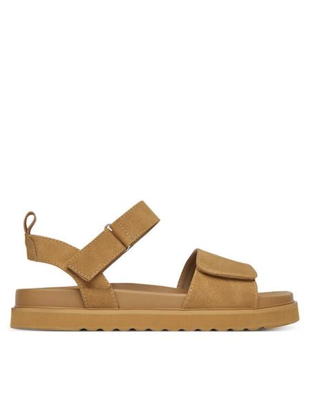 JENNY Sandały HY86009-21 Brązowy. Brązowe sandały damskie Jenny, bez wzorów, z materiału, bez obcasa, na płaskiej podeszwie. Za 119.99 zł.