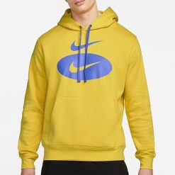 Bluza sportowa męska Nike Sportswear DM5458-709. Żółte bluzy bez kaptura męskie Nike, bez wzorów, casualowe, bez kołnierzyka, bez ramiączek. Za 139.00 zł.