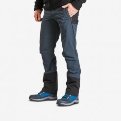 Spodnie turystyczne męskie Quechua SH500 Warm. Czarne spodnie materiałowe męskie QUECHUA, bez wzorów, z materiału, sportowe. Za 249.99 zł.