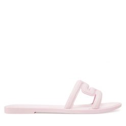 Klapki Melissa. Czerwone klapki damskie Melissa, bez wzorów, bez obcasa. Za 149.99 zł.