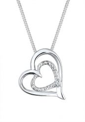 Elli DIAMONDS Damski dowód miłości w kształcie serca z diamentem (0,015 ct.) ze srebra próby 925 Sterling Silver Naszyjniki 1 ct. Szare naszyjniki damskie Elli DIAMONDS, srebrne. Za 358.99 zł.