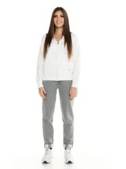 Bluza z kaptur na co dzień na siłownię. Białe bluzy sportowe damskie LEONE 1947 APPAREL, xs, bez wzorów, z dresówki, bez ramiączek, bez kaptura. Za 252.56 zł.