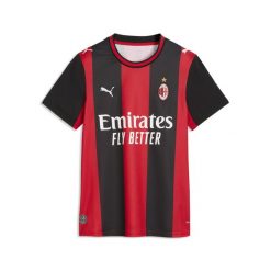 Damska koszulka domowa AC Milan 26/27 PUMA. Czarne t-shirty damskie Puma, l, bez wzorów, z materiału, bez kołnierzyka. Za 429.00 zł.