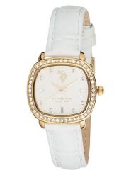 U.S. Polo Assn. Zegarek kwarcowy w kolorze złoto-białym rozmiar: onesize. Białe, analogowe zegarki damskie U.S. Polo Assn., metalowe. Za 217.99 zł.