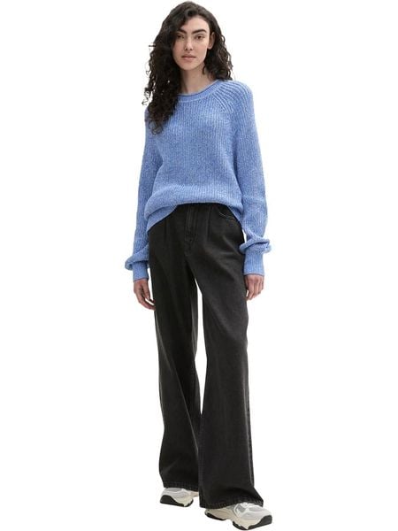 TOM TAILOR Denim Sweter w kolorze niebieskim rozmiar: L. Niebieskie swetry klasyczne damskie Tom Tailor Denim, l, z denimu, bez kołnierzyka. Za 79.77 zł.