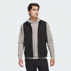 Bezrękawnik Ultimate365 Tour Full-Zip. Czarne kamizelki męskie Adidas, z materiału. Za 479.00 zł.