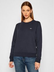 Tommy Jeans Bluza Fleece DW0DW09227 Granatowy Regular Fit. Niebieskie bluzy bez kaptura damskie Tommy Jeans, xxs, z jeansu. Za 209.99 zł.