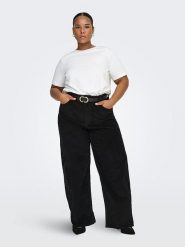 ONLY Carmakoma Koszulka "Carma" w kolorze białym rozmiar: M-46/48. Białe bluzki damskie Only Carmakoma, m, bez wzorów, z bawełny, bez kołnierzyka, bez ramiączek. Za 60.99 zł.