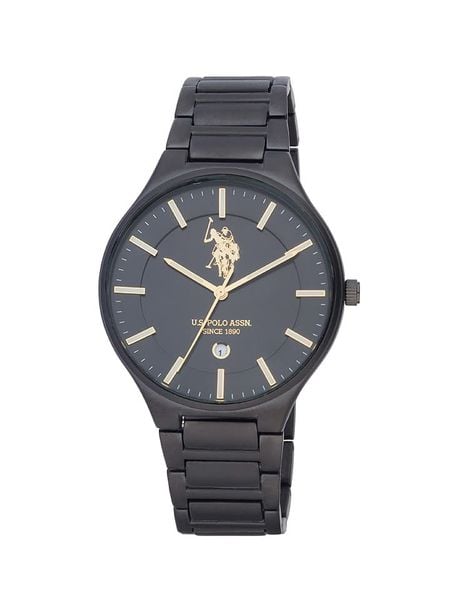 U.S. Polo Assn. Zegarek kwarcowy w kolorze czarnym rozmiar: onesize. Czarne, analogowe zegarki męskie U.S. Polo Assn., metalowe. Za 221.88 zł.