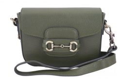 Listonoszka skórzana BARBERINI'S 968-38 zielona. Zielone shopper bag damskie Barberinis, z aplikacjami, ze skóry, małe, bez dodatków. Za 299.99 zł.