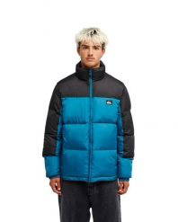Kurtka puchowa dla Mężczyzn COLD DAYS Niebieski. Brązowe kurtki męskie Quiksilver, l, bez wzorów, z materiału, bez kaptura. Za 549.99 zł.