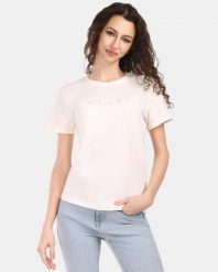 Damska bawełniana koszulka Kilpi PROLIX-W. Białe t-shirty damskie Kilpi, bez wzorów, z bawełny, bez kołnierzyka. Za 91.56 zł.