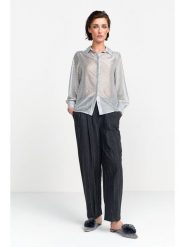 Rich & Royal Bluzka w kolorze srebrno-białym rozmiar: 38. Białe bluzki damskie Rich & Royal, bez wzorów, bez kołnierzyka, bez ramiączek. Za 218.05 zł.