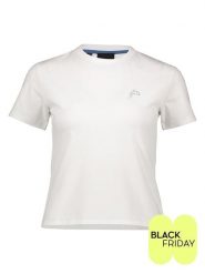 ESPRIT Koszulka w kolorze białym rozmiar: XS. Białe bluzki damskie Esprit, xs, bez wzorów, z bawełny, bez kołnierzyka, bez ramiączek. Za 48.05 zł.