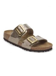 Birkenstock Klapki "Sydney" w kolorze miedzianym rozmiar: 38. Brązowe klapki damskie Birkenstock, bez wzorów, bez obcasa. Za 419.24 zł.