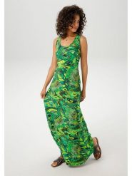 Aniston Sukienka w kolorze zielonym rozmiar: 38. Zielone sukienki damskie Aniston, bez wzorów, bez kołnierzyka, bez ramiączek, maxi. Za 92.21 zł.