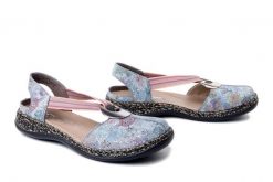 RIEKER 46361-90 multi, sandały damskie. Sandały damskie Rieker, bez wzorów, z gumy, bez obcasa. Za 270.52 zł.