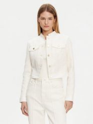 Guess Kurtka jeansowa W5GL23 WH610 Écru Regular Fit. Kurtki damskie Guess, xxl, z aplikacjami, z bawełny, bez kaptura. Za 379.99 zł.