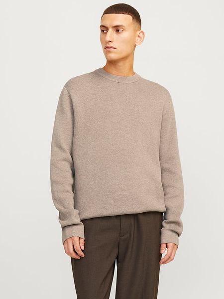 Jack & Jones Sweter "Milano" w kolorze beżowym rozmiar: XXL. Brązowe swetry męskie Jack & Jones, xxl, bez wzorów, z bawełny, bez kołnierzyka. Za 61.17 zł.