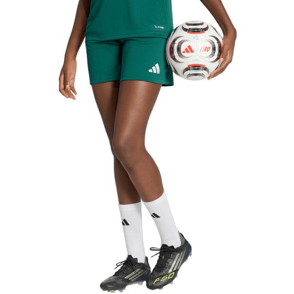 Spodenki damskie adidas Entrada 26. Zielone szorty damskie Adidas, bez wzorów, z poliesteru, sportowe. Za 60.99 zł.