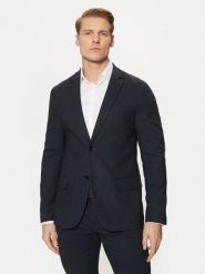 Tom Tailor Marynarka 1044113 Granatowy Slim Fit. Niebieskie marynarki męskie Tom Tailor, bez wzorów, z syntetyku. Za 259.99 zł.