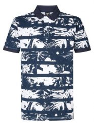 Petrol Koszulka polo w kolorze granatowo-białym rozmiar: L. Białe koszulki polo męskie Petrol, l, bez wzorów, z bawełny, bez ramiączek. Za 78.95 zł.