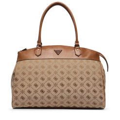 Torba weekendowa Guess. Brązowe torebki klasyczne damskie Guess, z aplikacjami, bez dodatków. Za 799.99 zł.
