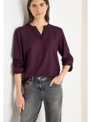 Cecil Bluzka w kolorze fioletowym rozmiar: L. Różowe bluzki damskie Cecil, l, bez wzorów, z wiskozy, bez kołnierzyka, bez ramiączek. Za 147.91 zł.