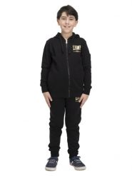 Bluza z bawełna z kaptur na co dzień na siłownię. Czarne bluzy z kapturem męskie LEONE 1947 APPAREL, z bawełny. Za 105.21 zł.