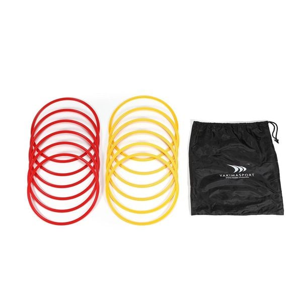 Koła koordynacyjne - zestaw 12 sztuk + torba. Żółte torebki klasyczne damskie YAKIMASPORT, bez wzorów, bez dodatków. Za 129.00 zł.