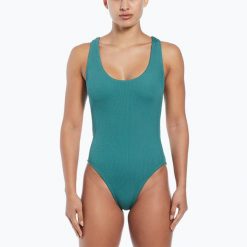 Strój pływacki jednoczęściowy Nike Elevated Essential Pucker Crossback. Zielone stroje jednoczęściowe damskie Nike, xs, bez wzorów. Za 169.99 zł.