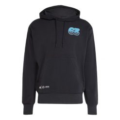 Bluza z kapturem Mercedes - AMG Petronas Formula One Team George Russell Graphic. Czarne bluzy sportowe męskie Adidas, bez wzorów, sportowe, bez kołnierzyka, bez ramiączek. Za 329.00 zł.