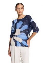 BETTY & CO Sweter w kolorze granatowo-błękitno-kremowym rozmiar: 40. Niebieskie swetry klasyczne damskie Betty & Co., bez kołnierzyka. Za 109.95 zł.