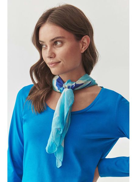 TATUUM Szal w kolorze błękitno-turkusowym - 180 x 86 cm rozmiar: onesize. Niebieskie szaliki i kominy damskie Tatuum, bez wzorów, z bawełny. Za 117.73 zł.