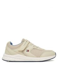 Tommy Hilfiger Sneakersy T3X9-34378-1697 S Beżowy. Brązowe buty sportowe chłopięce Tommy Hilfiger, bez wzorów, z materiału, bez zapięcia. Za 329.99 zł.