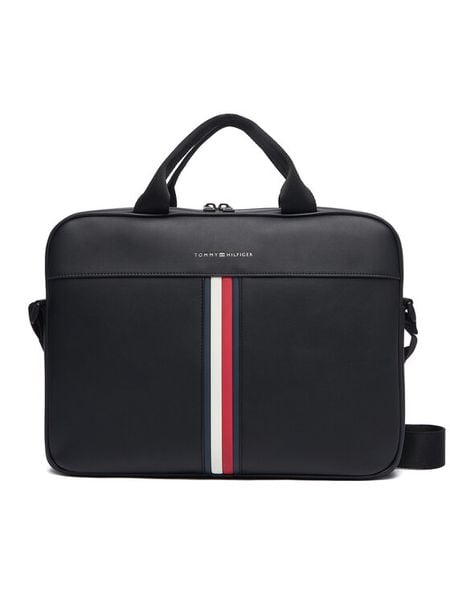 Tommy Hilfiger Torba na laptopa Th Metro Computer Bag AM0AM14517 Czarny. Czarne torby na laptopa damskie Tommy Hilfiger, bez wzorów, ze skóry. Za 569.99 zł.