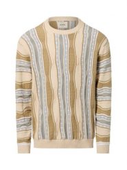 Redefined Rebel sweter z dzianiny - RRTeton Mężczyźni Bawełna beżowy|niebieski, M. Brązowe swetry męskie Redefined Rebel, m, bez wzorów, z bawełny, bez kołnierzyka. Za 179.95 zł.