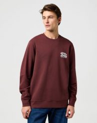 MESKA BLUZA WRANGLER AMERICANA CREW DECADENT CHOCOLATE 112371680. Czarne bluzy bez kaptura męskie Wrangler, l. Za 199.99 zł.