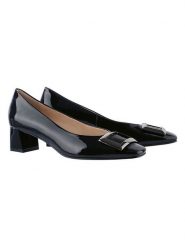 Högl Skórzane czółenka "Thilda" w kolorze czarnym rozmiar: 34,5. Czarne czółenka damskie HÖGL, bez wzorów, z lakierowanej skóry, bez obcasa. Za 283.74 zł.