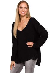 Made of emotion Sweter w kolorze czarnym rozmiar: onesize. Czarne swetry klasyczne damskie Made Of Emotion, bez kołnierzyka. Za 57.33 zł.