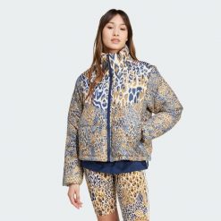 Kurtka adidas x FARM Rio Padded. Brązowe kurtki damskie Adidas, l, bez wzorów, z materiału, bez kaptura. W wyprzedaży za 391.60 zł.